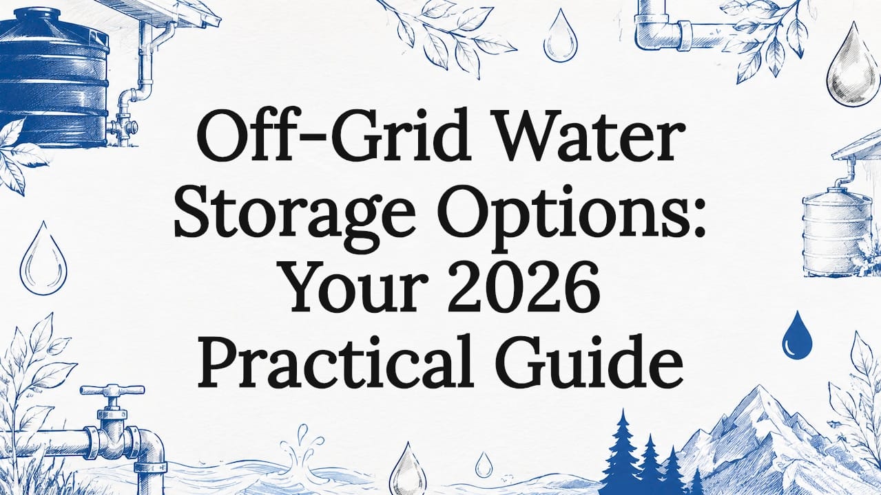 Decorative title card with water storage elements
